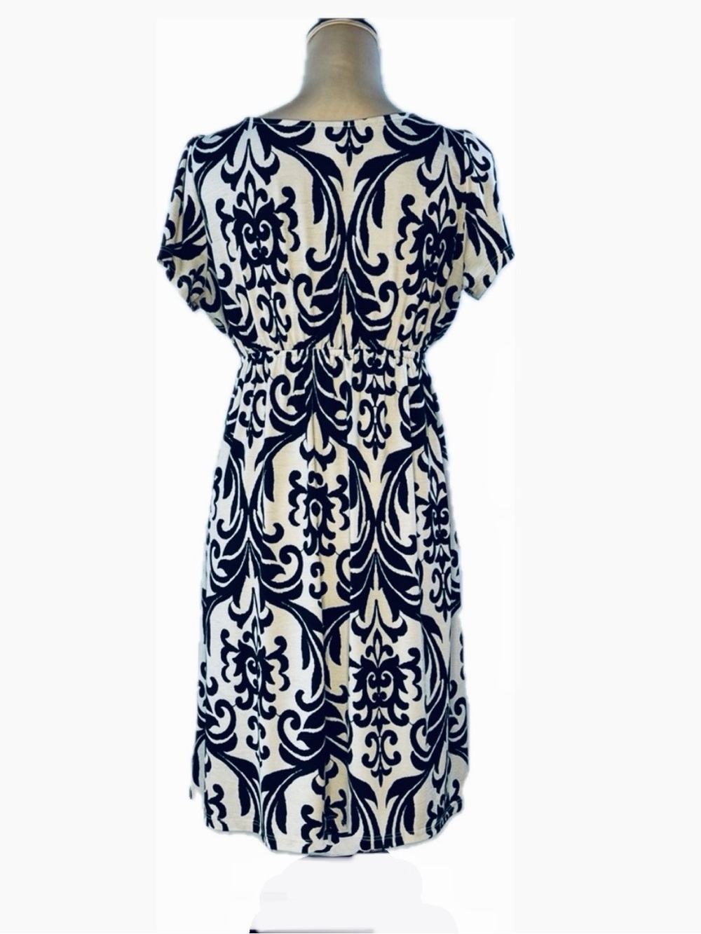 R Rouge Black and Cream V neck Dress - Picture 5 of 14
